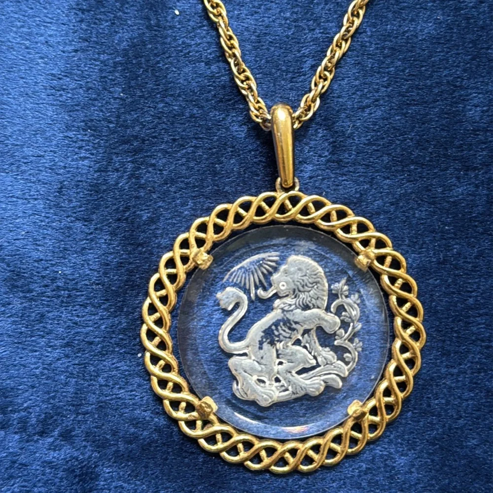 Crown Trifari zodiac necklace